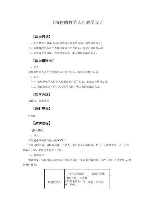 13.植树的牧羊人公开课教案课件教学设计资料