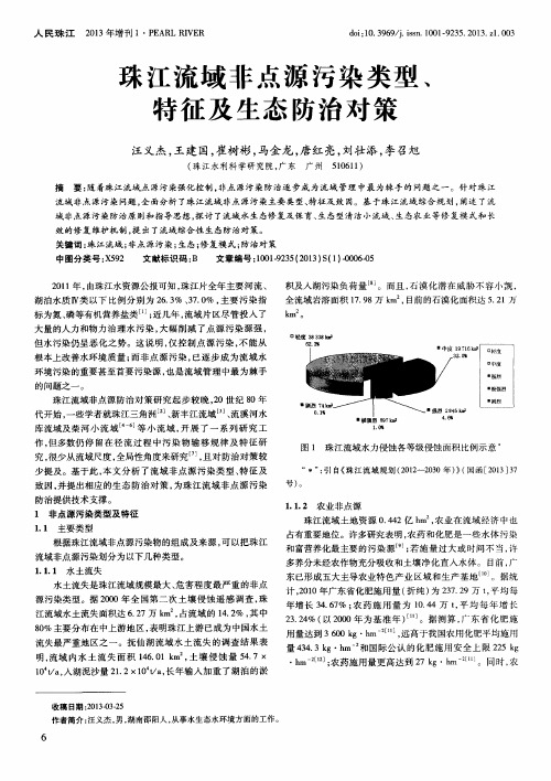 珠江流域非点源污染类型、特征及生态防治对策