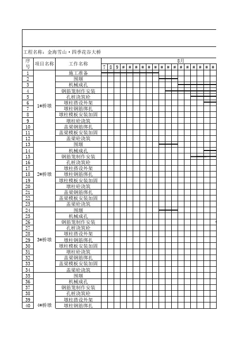 桥梁横道图