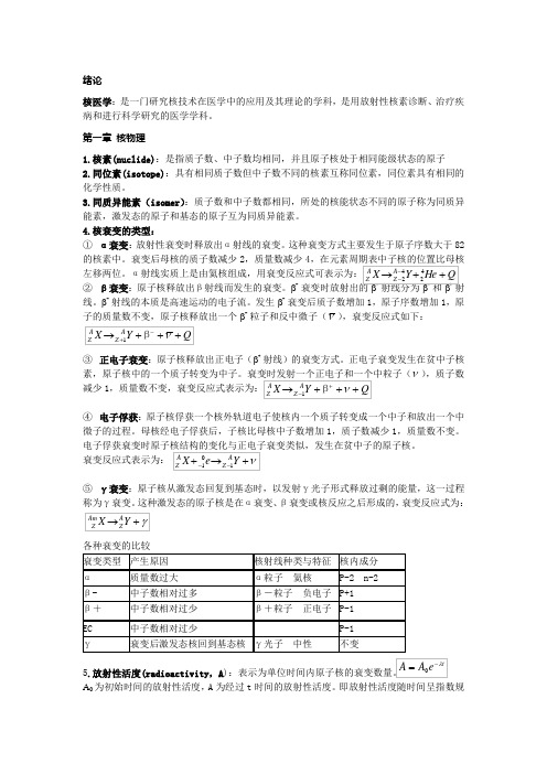 核医学要点归纳指南