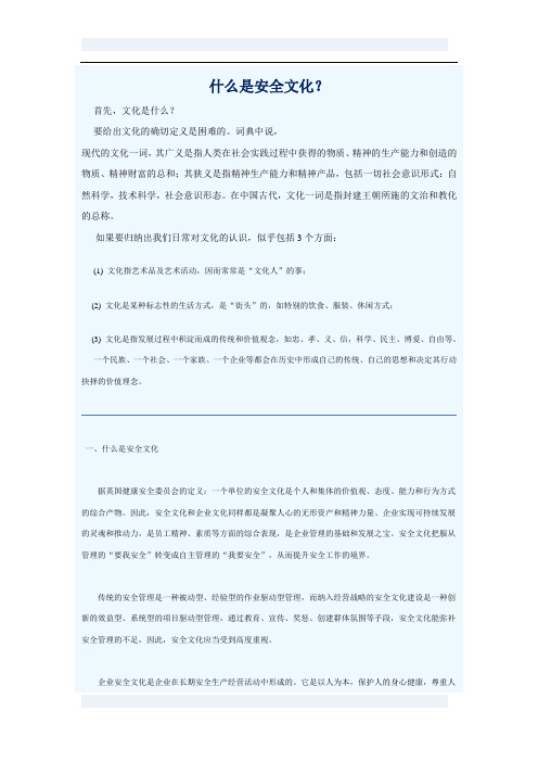 什么是安全文化