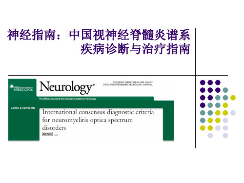 中国视神经脊髓炎谱系疾病诊断与治疗指南