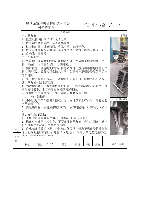 铸造作业指导书-抛丸