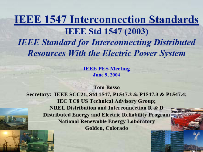 IEEE 1547 Interconnection Standards