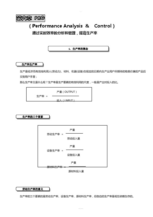 生产效率分析