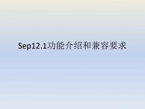 sep121功能介绍和系统要求-PPT文档资料