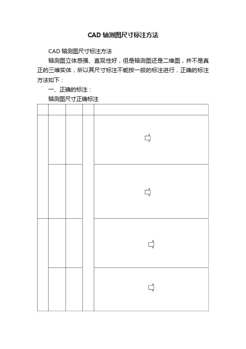 CAD轴测图尺寸标注方法