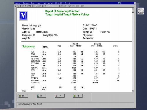 肺功能测定临床应用及结果的解读