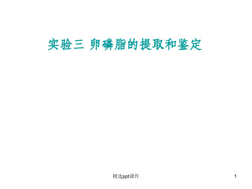 实验3卵磷脂的提取和鉴定