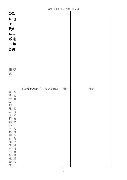 2018七下Python教案--第2课