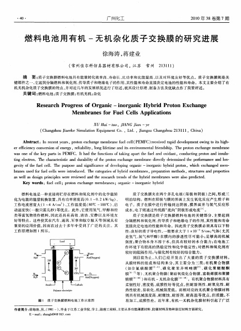 燃料电池用有机-无机杂化质子交换膜的研究进展