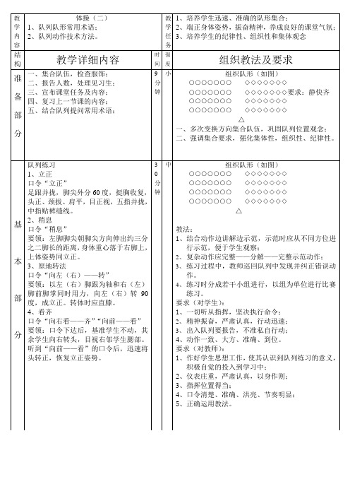 队列队形教案(二)