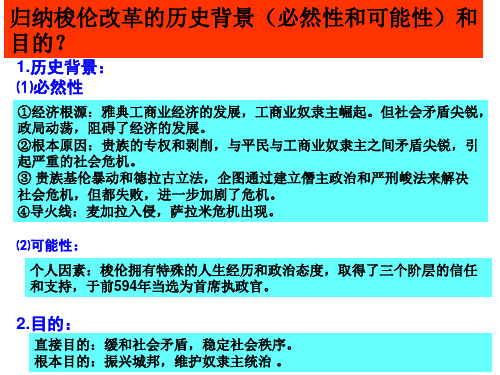 人民历史选修1专题一2奠定雅典民主基石的政治改革(共21张PPT)