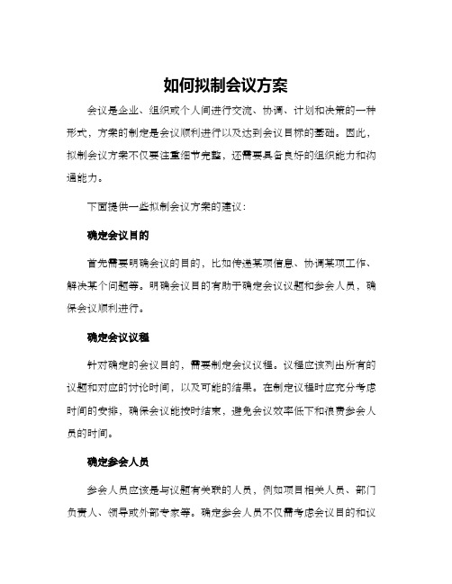 如何拟制会议方案