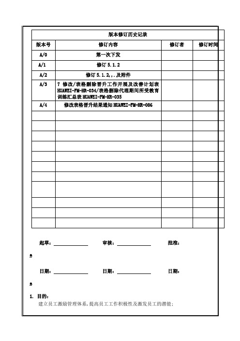 格力员工激励管理规定