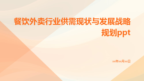 餐饮外卖行业供需现状与发展战略规划ppt