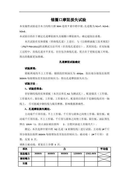 预应力张拉锚口摩阻损失试验方法