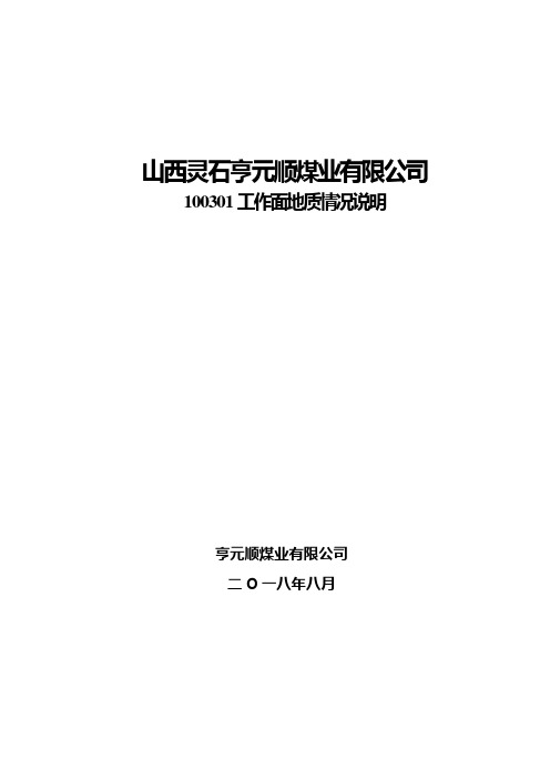 100301工作面回采地质说明书6