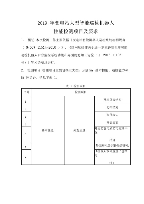 2019年变电站大型智能巡检机器人检测项