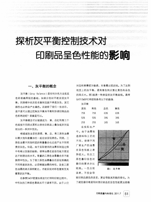 探析灰平衡控制技术对印刷品呈色性能的影响