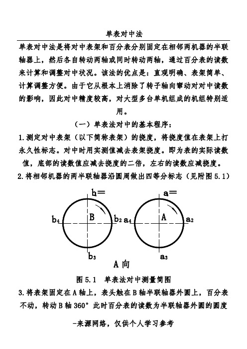 单表对中法