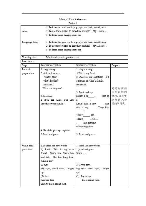 3A Module2 Unit 3 About me