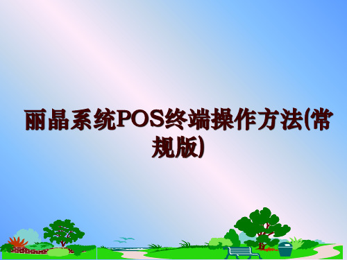 最新丽晶系统POS终端操作方法(常规版)ppt课件