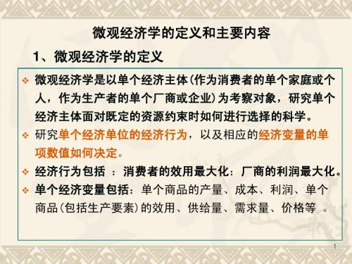 微观经济学复习资料