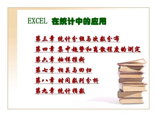 [教育]EXCEL 在统计中的应用