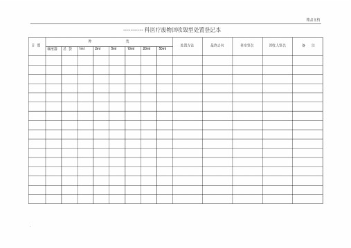 抢救室物品交接登记表