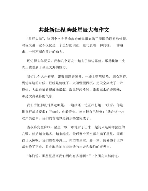 共赴新征程,奔赴星辰大海作文