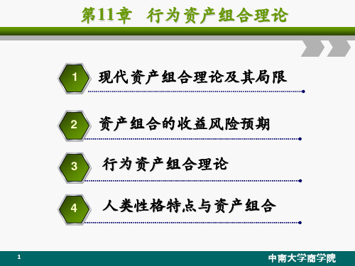 11行为资产组合理论讲解