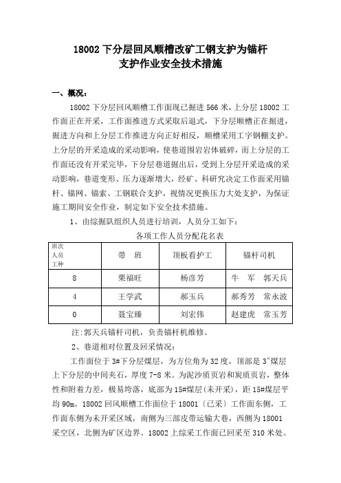 锚杆支护安全措施