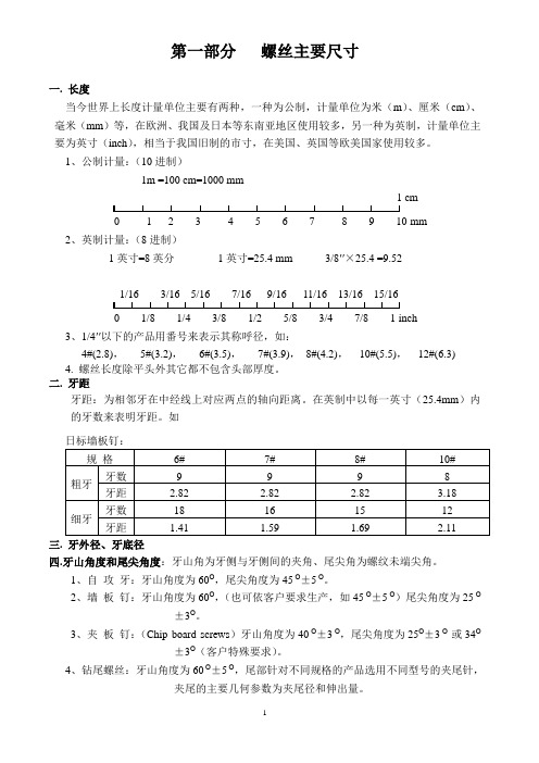 螺丝基础知识