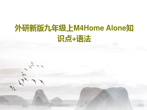 外研新版九年级上M4Home Alone知识点+语法共41页文档