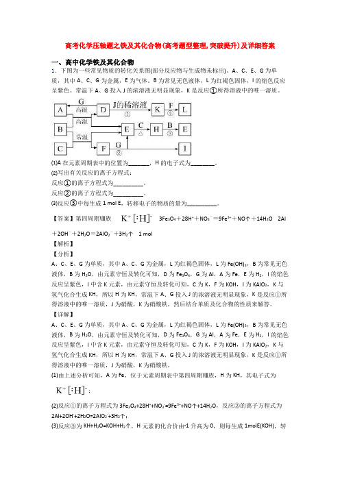 高考化学压轴题之铁及其化合物(高考题型整理,突破提升)及详细答案