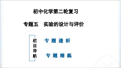 初中化学第二轮复习：专题5实验的设计与评价