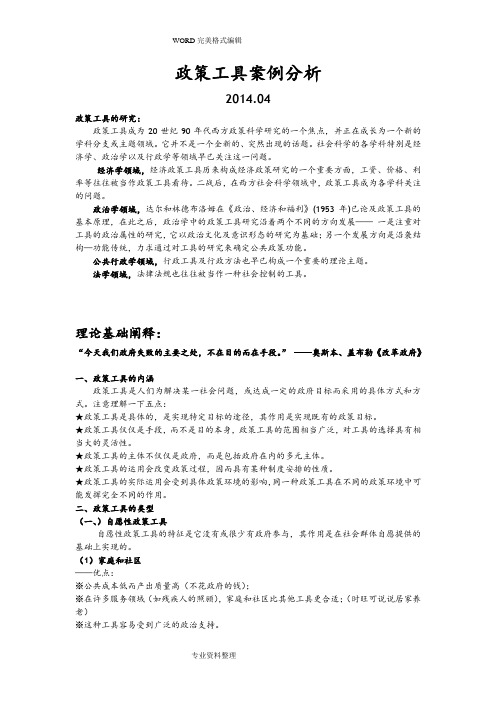 政策工具案例分析[完整版]