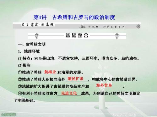 2019高考历史二轮资料第2单元第1讲古希腊和古罗马的政治制度_图文