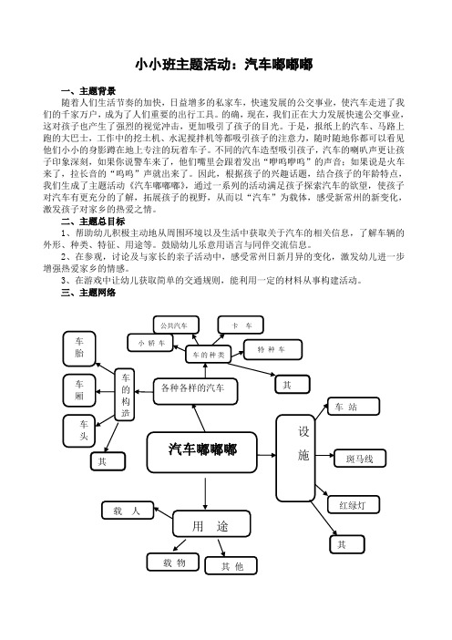 主题活动汽车嘟嘟嘟