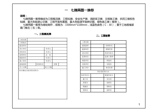 建筑施工现场七牌两图