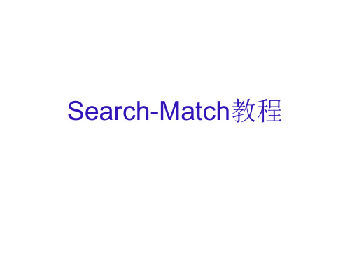 SearchMatch教程