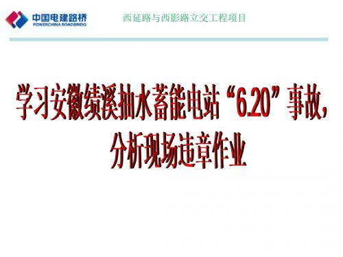 学习安徽绩溪抽水蓄能电站“6.20”事故,分析现场违章作业.