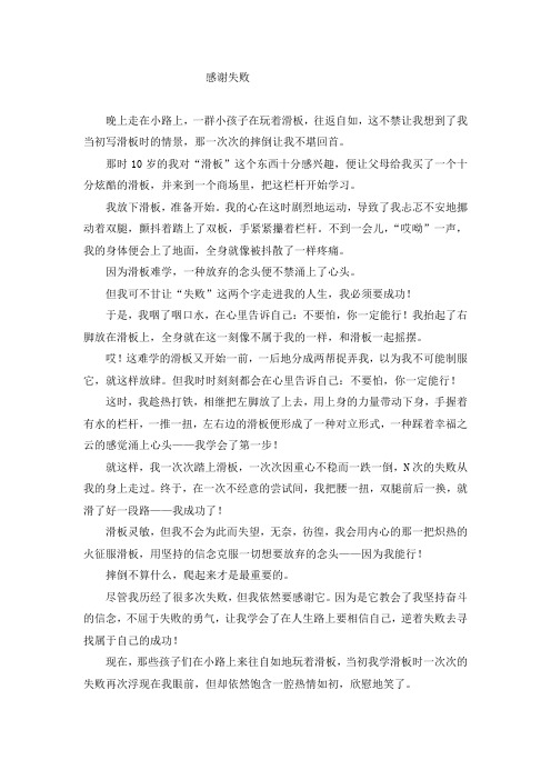《感谢失败》