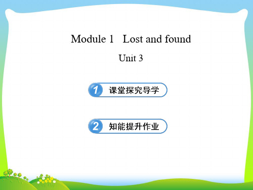 年外研版七年级下Module 1 Lost and found Unit 3课件(17张)