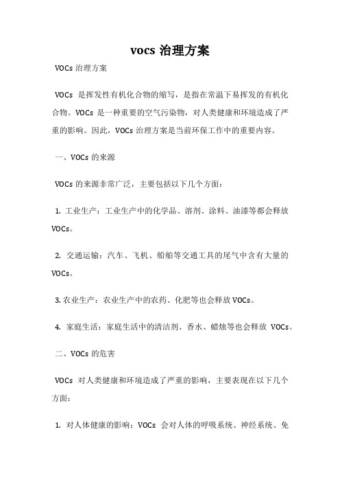 vocs治理方案