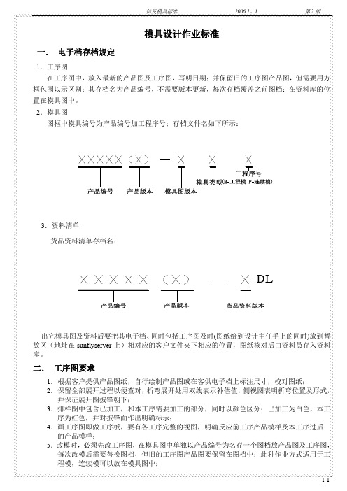 模具设计作业标准