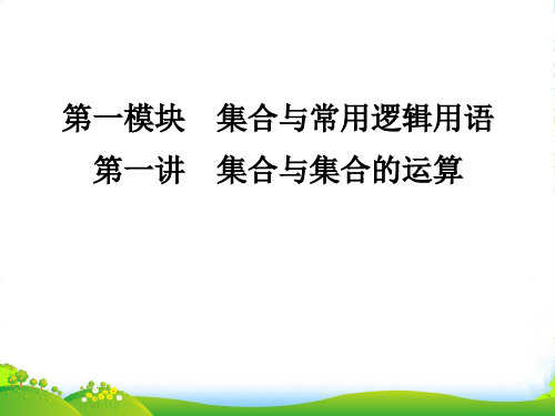 《走向清华北大》高考总复习 集合与集合的运算课件