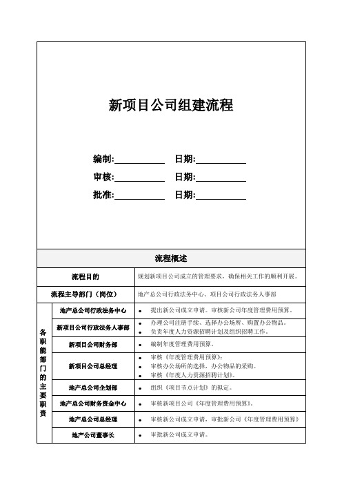 7、新项目公司组建流程