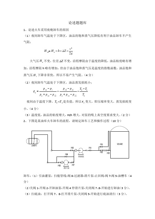 《油库设计与管理》论述题带答案